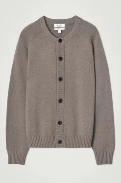 Herren COS Strickmode | Strickjacken*STRICKJACKE AUS WOLL-MIX MIT RUNDHALSAUSSCHNITT