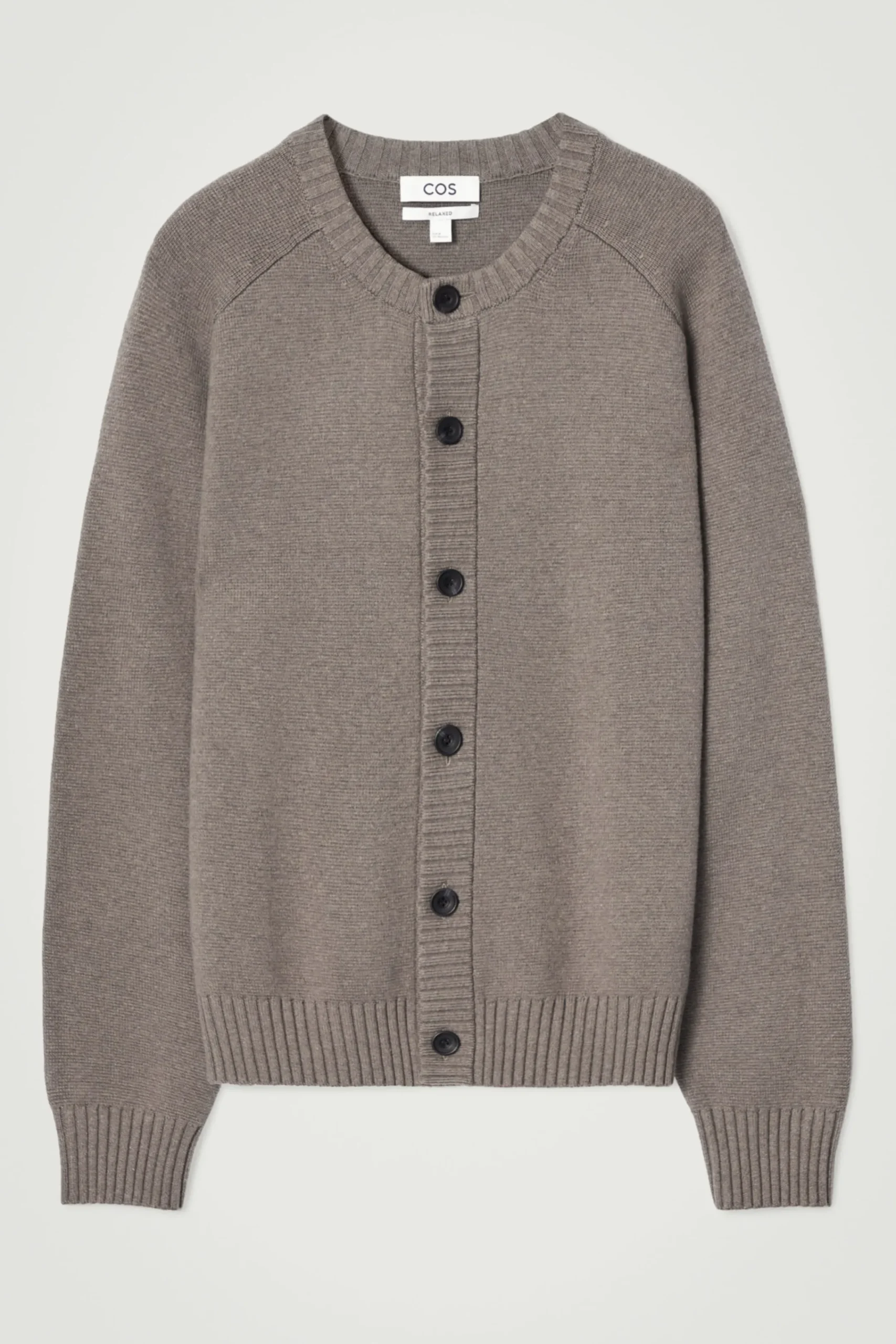 Herren COS Strickmode | Strickjacken*STRICKJACKE AUS WOLL-MIX MIT RUNDHALSAUSSCHNITT