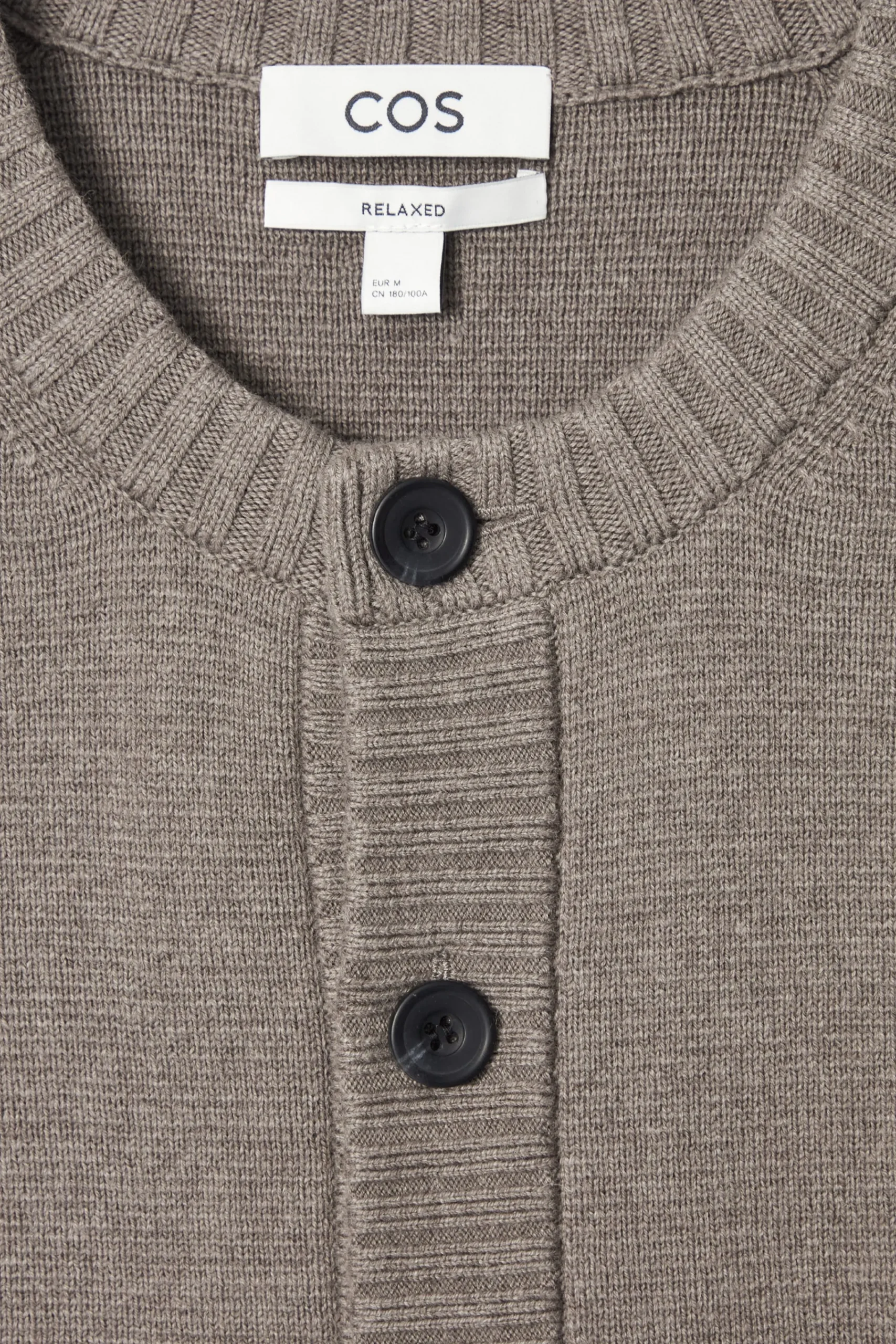Herren COS Strickmode | Strickjacken*STRICKJACKE AUS WOLL-MIX MIT RUNDHALSAUSSCHNITT