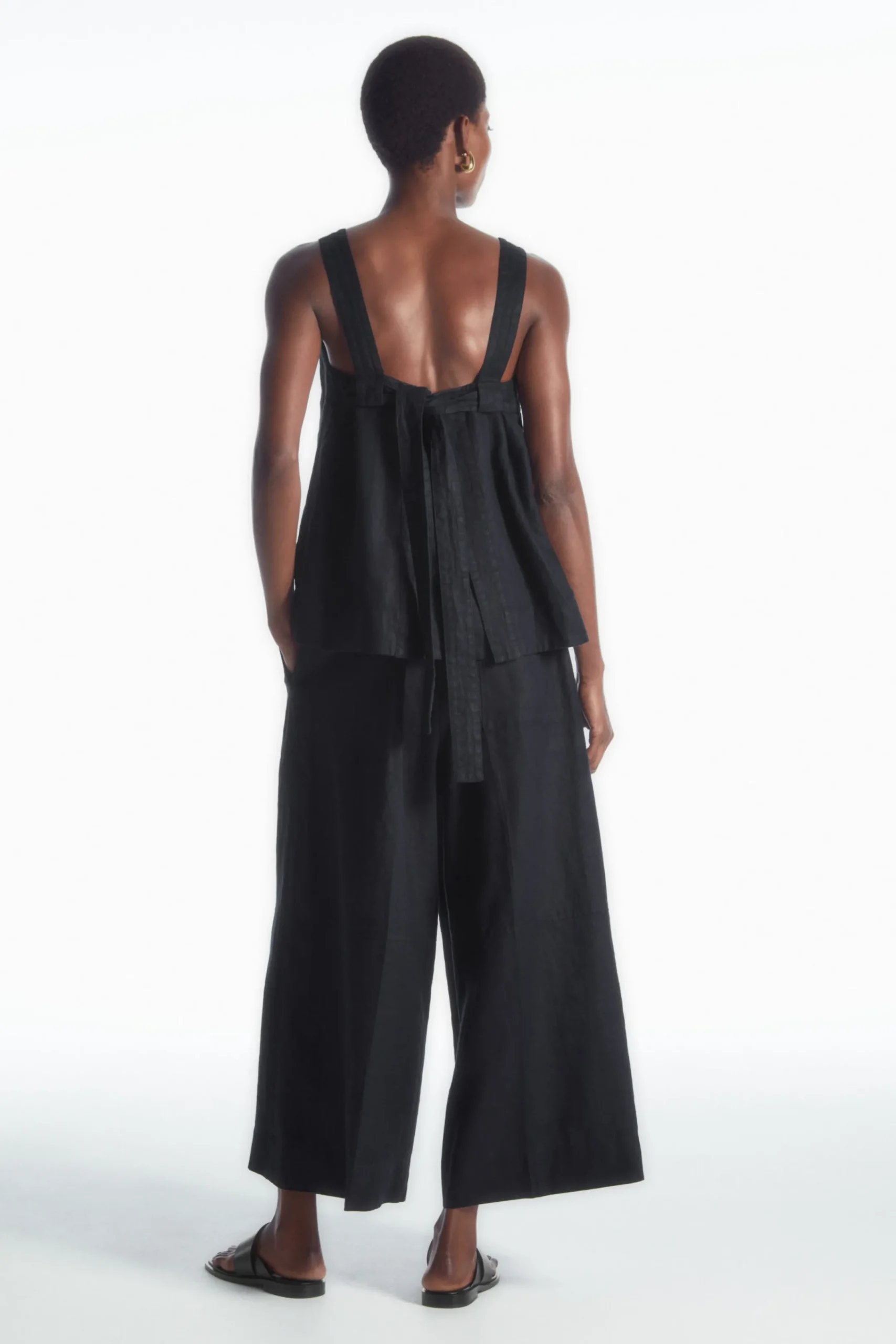 Damen COS Oberteile*TOP AUS LEINEN MIT BINDEDETAIL HINTEN