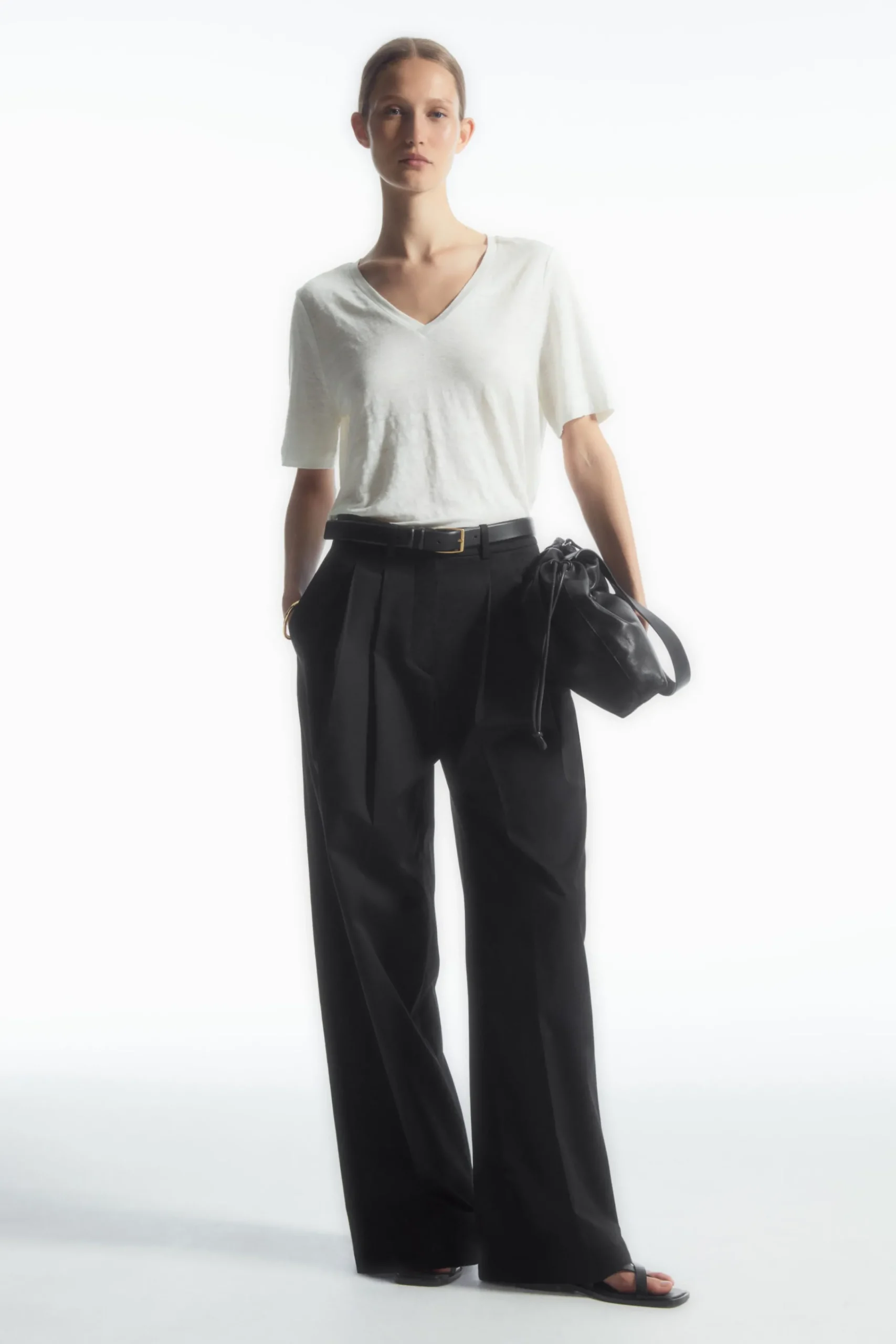Damen COS T-Shirts | Oberteile*T-SHIRT AUS LEINEN MIT NORMALER PASSFORM
