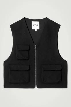 Herren COS Mützen, Schals & Handschuhe | Mäntel & Jacken*UTILITY-WESTE AUS WOLL-MIX