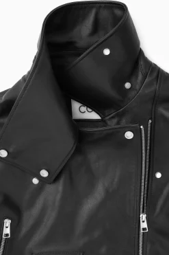 Damen COS Mäntel & Jacken*VERKÜRZTE OVERSIZED-BIKERJACKE AUS LEDER