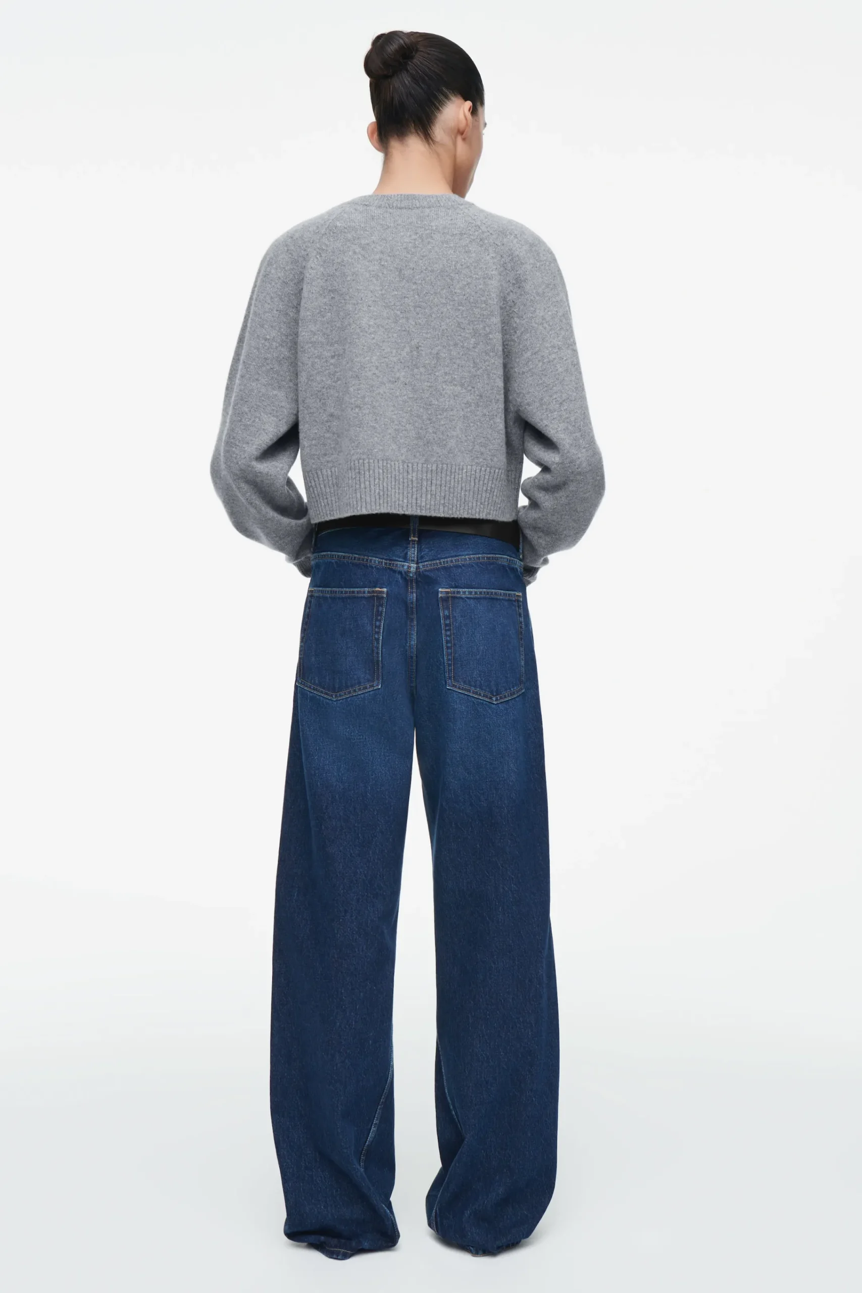 Damen COS Strickmode*VERKÜRZTE STRICKJACKE AUS WOLLE