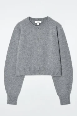 Damen COS Strickmode*VERKÜRZTE STRICKJACKE AUS WOLLE