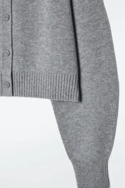 Damen COS Strickmode*VERKÜRZTE STRICKJACKE AUS WOLLE