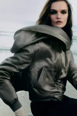 Damen COS Mäntel & Jacken*WATTIERTE BOMBERJACKE AUS SEIDE MIT SCHALDETAIL