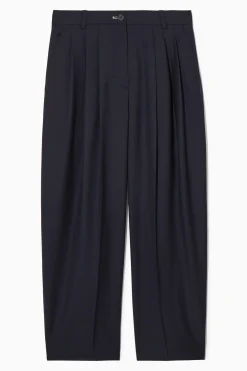 Damen COS Hosen*WOLLHOSE MIT BARREL-BEIN UND NORMALER PASSFORM