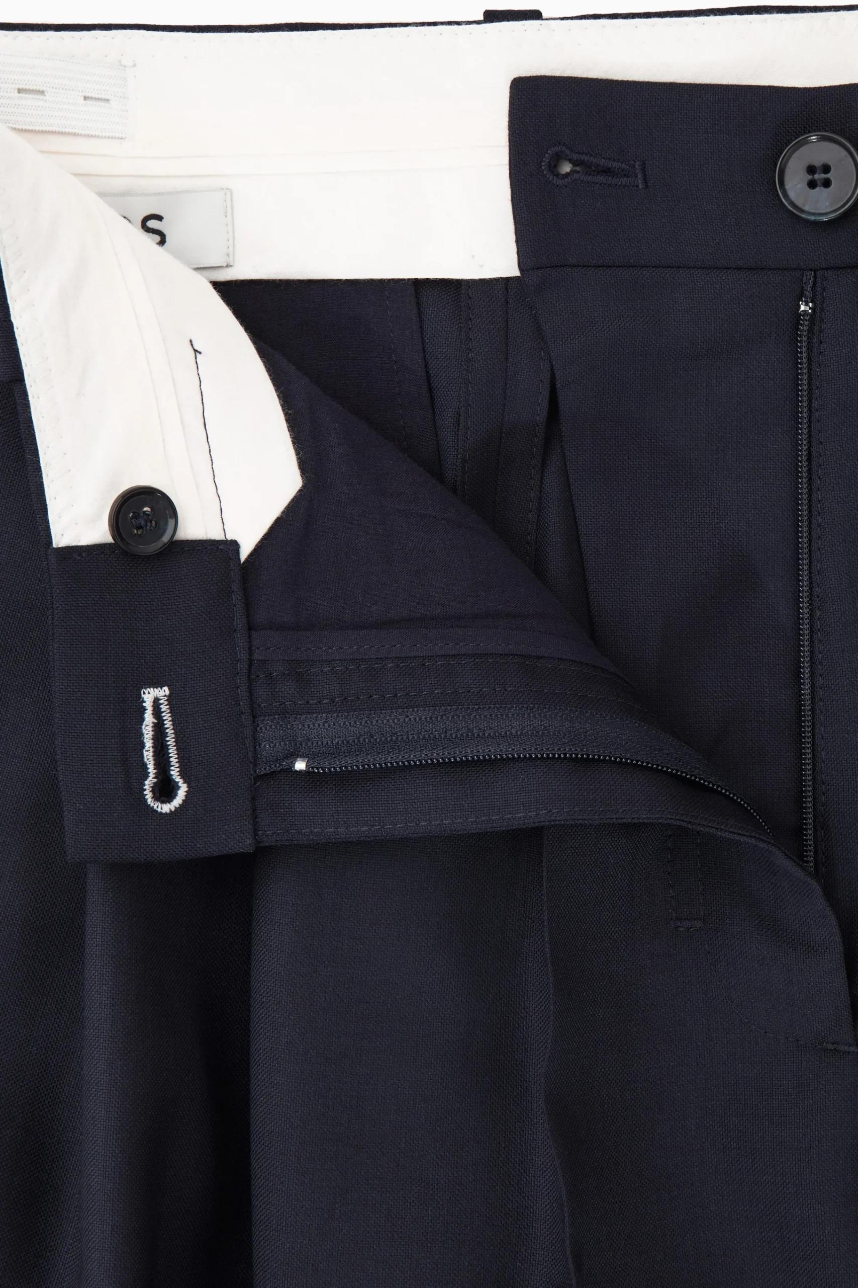 Damen COS Hosen*WOLLHOSE MIT BARREL-BEIN UND NORMALER PASSFORM