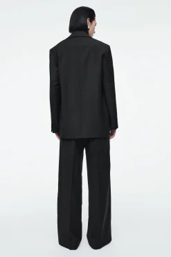 Damen COS Hosen*WOLLHOSE MIT GERADEM BEIN UND ELASTISCHEM BUND