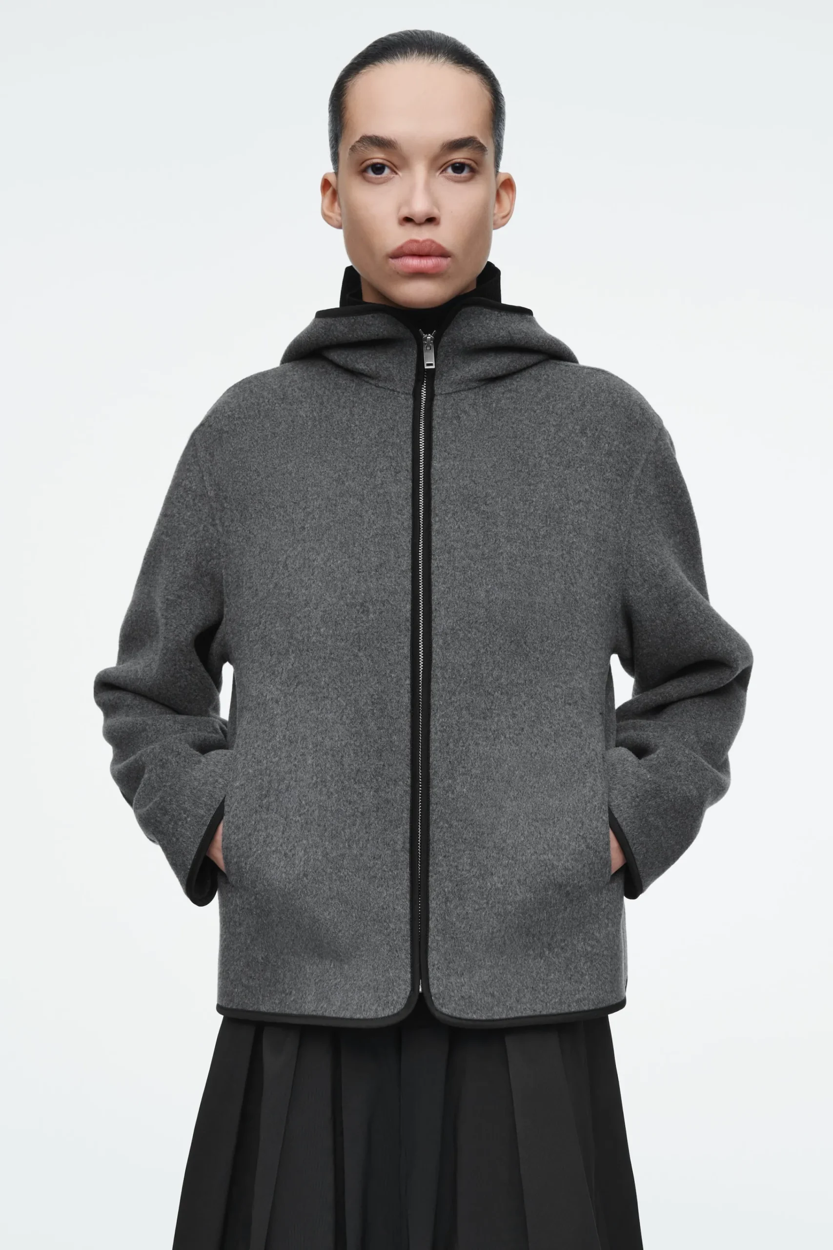 Damen COS Mäntel & Jacken*WOLLJACKE AUS DOUBLEFACE-MATERIAL MIT KAPUZE