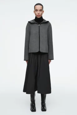 Damen COS Mäntel & Jacken*WOLLJACKE AUS DOUBLEFACE-MATERIAL MIT KAPUZE