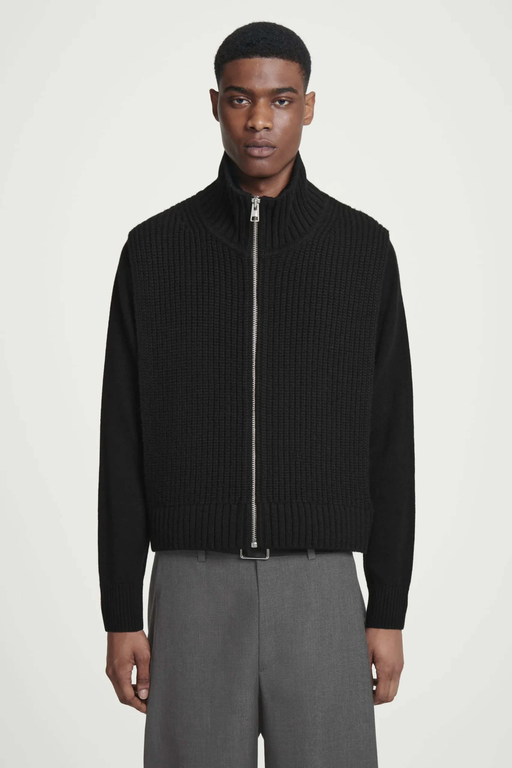 Herren COS Pullover | Strickmode*WOLLPULLUNDER MIT OFFENEN SEITEN